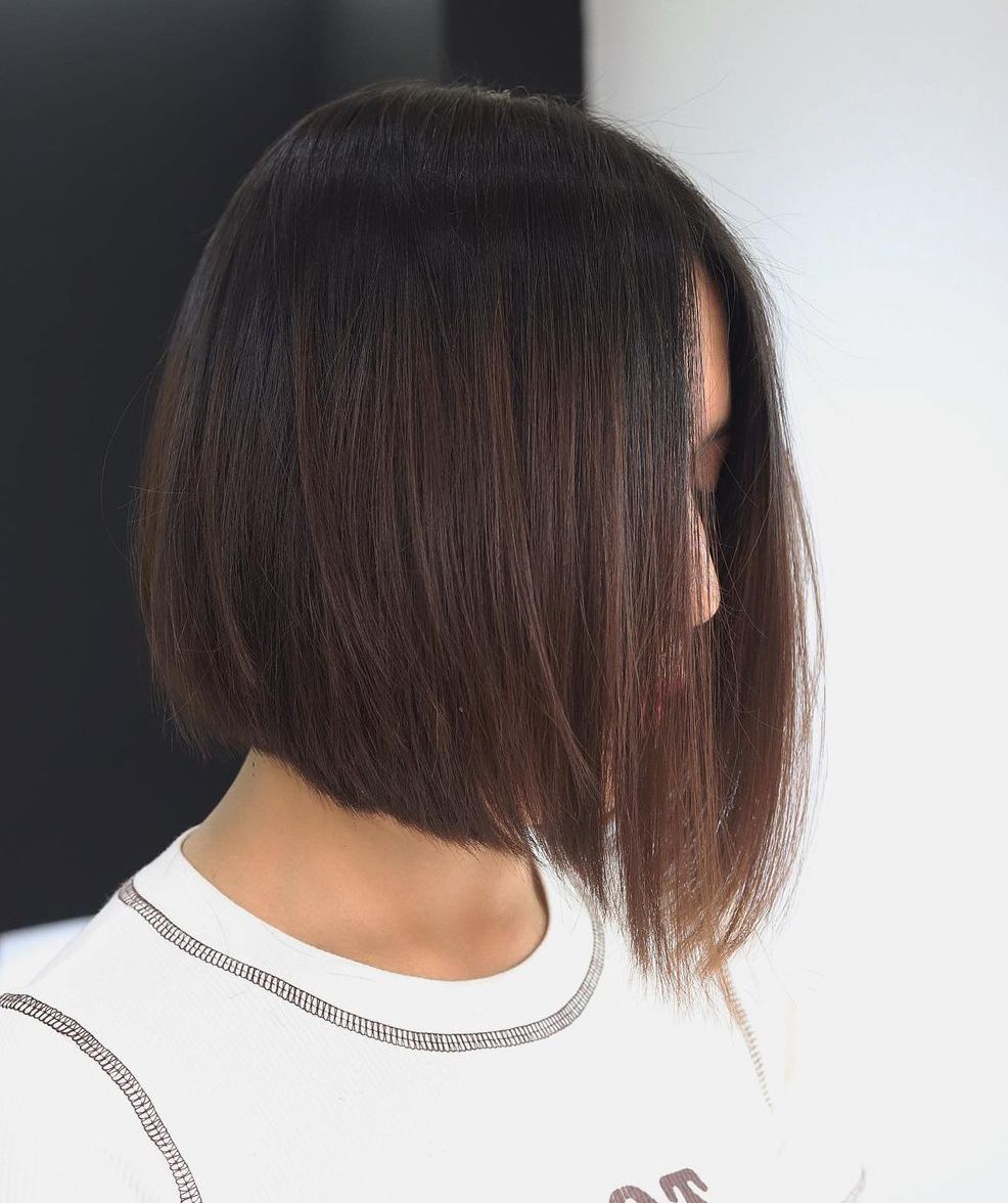 Effortless Brunette Bob with Long Front Pieces