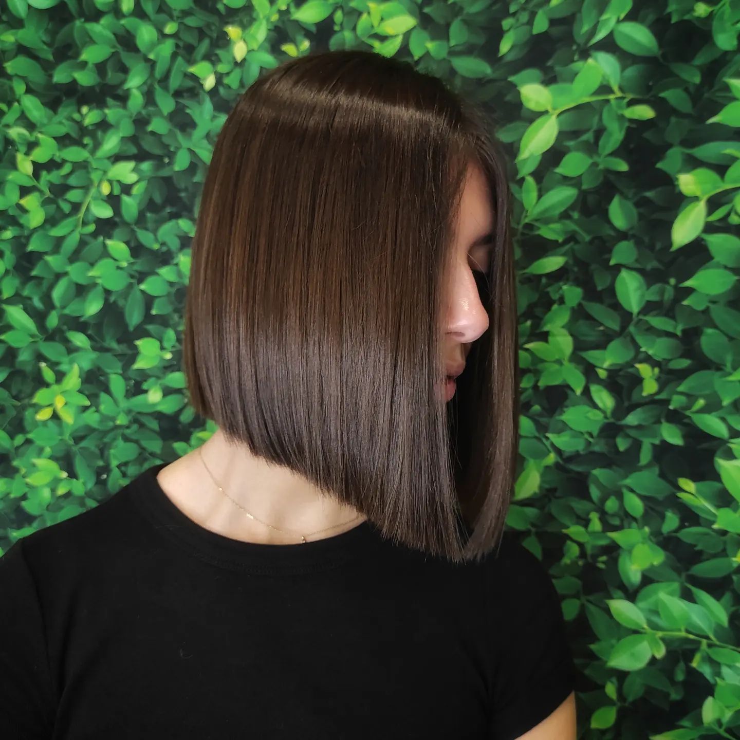 Thick Hair Inverted Bob with Blunt Ends